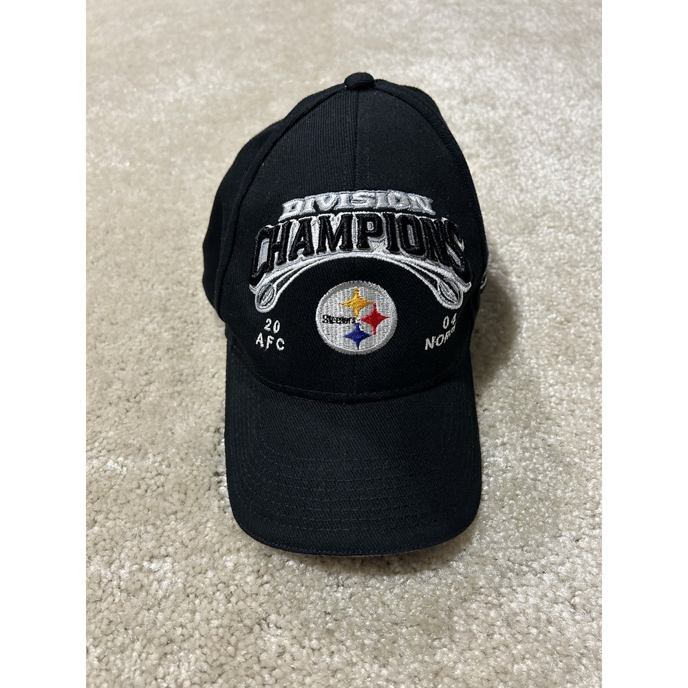 Vintage Pittsburgh Steelers Hat Cap Strap Back NFL Football Division Champions 2